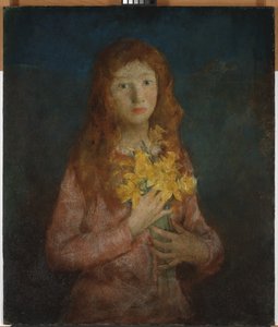 Uma hoste de narcisos dourados, antes de 1927 (óleo sobre tela afixado no quadro de composição)