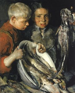Crianças Fisher, c. 1902. de Charles Webster Hawthorne