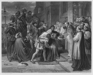 Wolsey na Abadia de Leicester, da foto da Coleção Real (gravura)