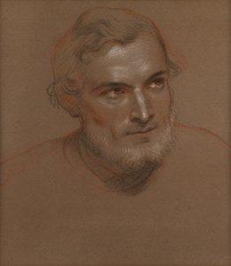 Chefe de um homem (gizes) de Charles West Cope