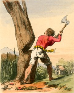 Jack cortando o pé de feijão de Charles West Cope