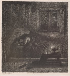 O sonho de Milton com sua esposa falecida de Charles West Cope