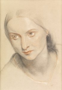 Estudo da cabeça de uma mulher, 1894 de Charles West Cope