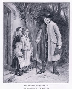 O mestre da escola da aldeia, de The Magazine of Art 1893, Cassell and Company de Charles West Cope