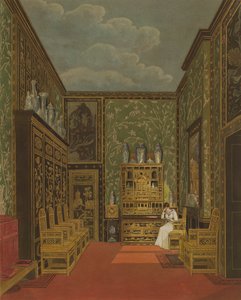 O Armário Verde em Frogmore de "A História das Residências Reais" de Pyne, gravado por William James Bennett (1787-1844), publicado em 1819 de Charles Wild