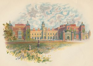 Casa Hatfield, Hertfordshire - frente sul, c1890 de Charles Wilkinson