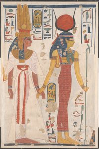 Rainha Nefertari sendo liderada por Isis, ca. 1279-1213 aC