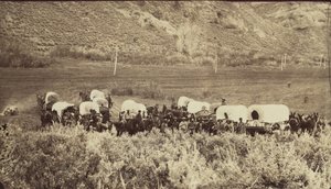 Trem Emigrante Mórmon, Echo Canyon, ca. 1870. de Charles William Carter