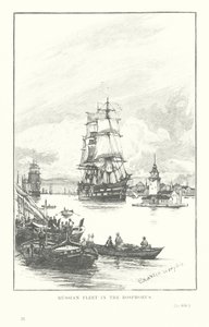 Frota russa no Bósforo (litografia) de Charles William Wyllie