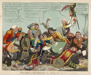 Quadrilha política - o jogo acima, bar. 1806 (gravura colorida à mão)