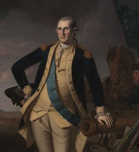 George Washington na Batalha de Princeton, c.1779 (óleo sobre tela) de Charles Willson (and workshop) Peale