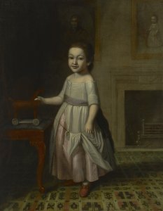 Retrato de um menino com um cavalo de brinquedo, 1768 de Charles Willson Peale