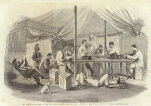 A Guerra na China - Tenda do 15º Punjaubees em Pehtang