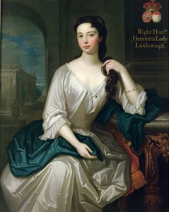 Retrato de Henrietta, filha de Henrique, 1º visconde de São João, casado em 1727 Robert Knight, criou o Barão Luxborough de Shannon em 1745