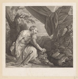 São Jerónimo com leão adormecido e crucifixo de Charles de Beauvais (rejected attribution)
