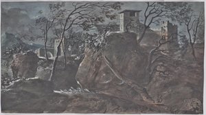 Paisagem fluvial antiga de Charles de Thomas