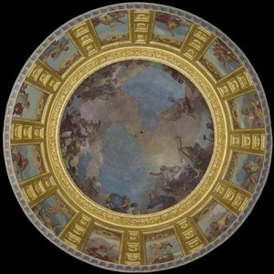 São Luís na Glória. 1702-1707 (Afresco) de Charles de la Fosse