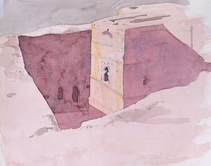 Giorgis Sunset, Lalibela, Etiópia, 1996 (wc no papel)