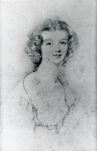 Retrato de Ellen Nussey (lápis sobre papel)
