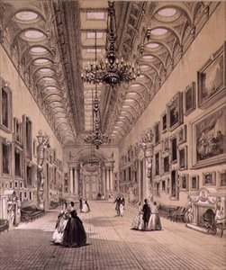 A Galeria de Imagens no Palácio de Buckingham, c.1880 (litografia) de Charlotte Campbell