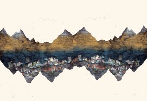 And the Mountains Echoed, 2013 (gravura a ponto seco e digital) de Charlotte Orr