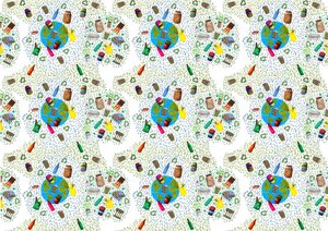 Design da lixeira, 2020 (canetas e digital) de Charlotte Orr