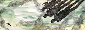 The Seagulls Tale, 2020 (caneta e aquarela) de Charlotte Orr