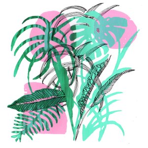 Plantas Tropicais, 2018 (serigrafia) de Charlotte Orr