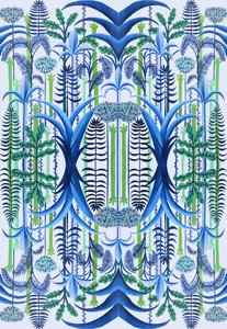 Papel de parede, 2016 (acrílico sobre papel) de Charlotte Orr