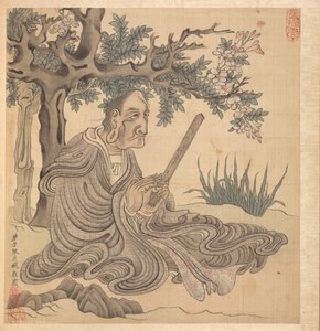 Pinturas segundo mestres antigos: A Lohan [depois de Kuan-hsiu], 1598-1652. de Chen Hongshou