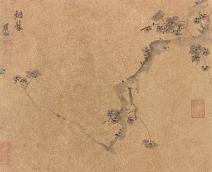 Um Ramo de Ameixa, dinastia Ming, ca.1580-1639. de Chen Jiru