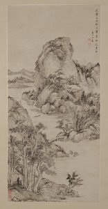 Paisagem depois de Dong Yuan de Chen Wang