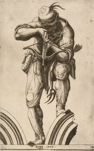 Um arqueiro atirando com uma besta, 1579.
