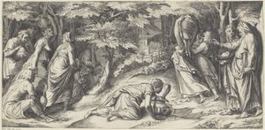 Os israelitas fogem do Egito de Cherubino Alberti