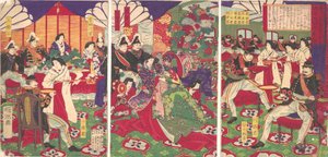 Líderes da Pacificação dos Rebeldes de Kagoshima Celebrando com Copas..., 20 de setembro de 1877.