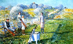 Um jogo de golfe de Childe Frederick Hassam