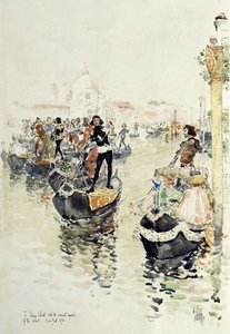 Uma regata veneziana de Childe Frederick Hassam