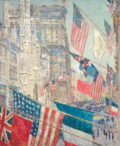 Dia dos Aliados, Maio de 1917 (óleo sobre tela) de Childe Frederick Hassam