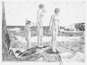 Banhistas do Mar Profundo de Childe Frederick Hassam