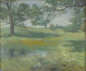 Meadows, c.1900-10 (pastel sobre tela) de Childe Frederick Hassam