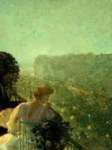 Noite de verão, Paris (óleo a bordo)