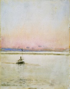 Pôr-do-sol (aguarela sobre papel) de Childe Frederick Hassam