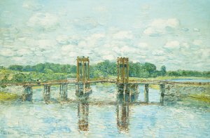 The Toll Bridge, New Hampshire, Perto de Exeter de Childe Frederick Hassam