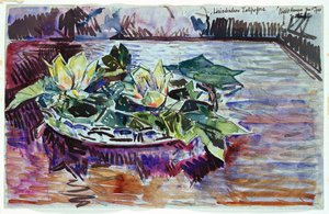 Tulipas em uma tigela de Childe Frederick Hassam