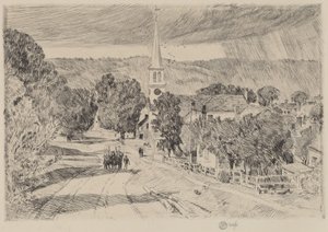 Uma vila de Vermont de Childe Hassam