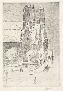 Igreja do Calvário na neve de Childe Hassam