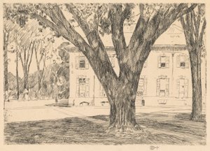 Campus e Biblioteca, Andover de Childe Hassam
