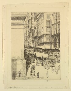 Quinta Avenida, meio-dia de Childe Hassam