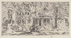 Casa na rua principal, Easthampton de Childe Hassam