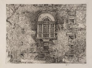 primavera em Annapolis (Chase House Garden) de Childe Hassam